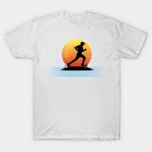 Sunset man running T-Shirt